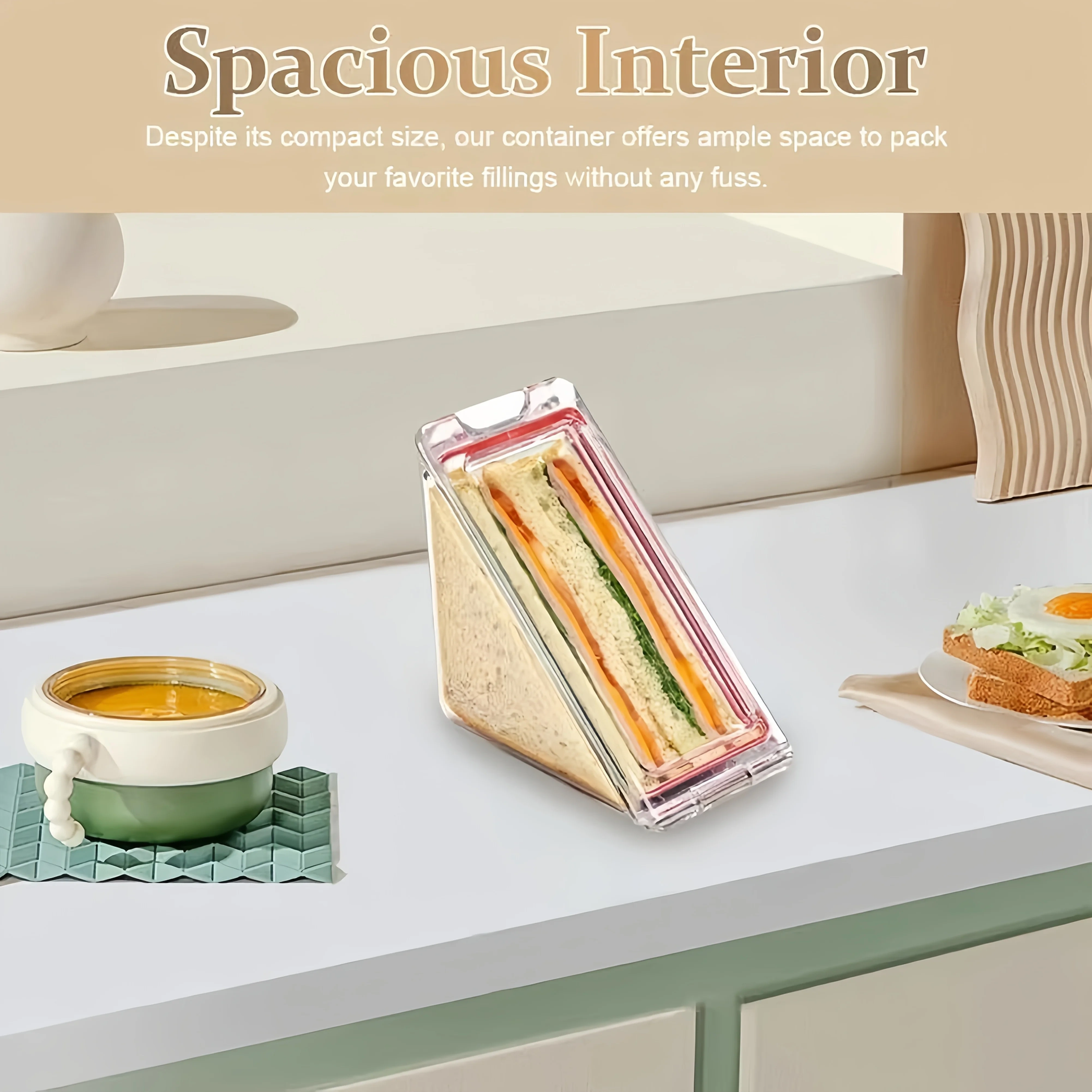 Conteneur triangulaire Portable pour Sandwich