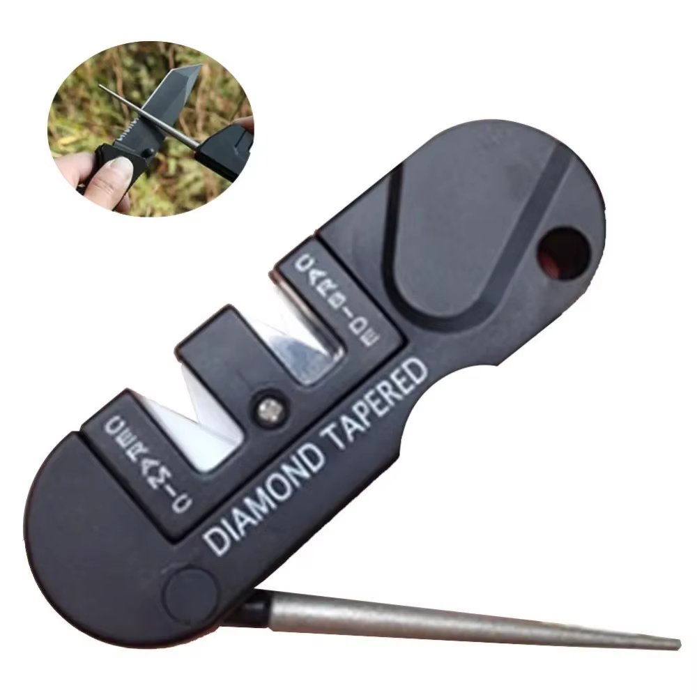 Affûteur de couteaux en carbure de céramique de tungstène Portable 4 en 1