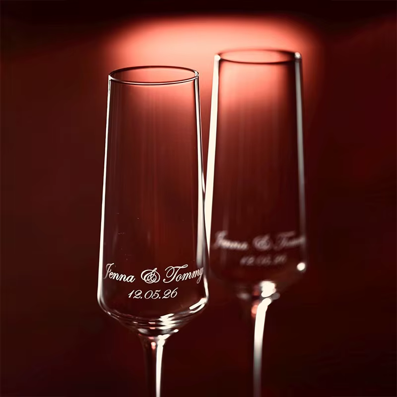 Flûtes à champagne personnalisées vintage pour mariage