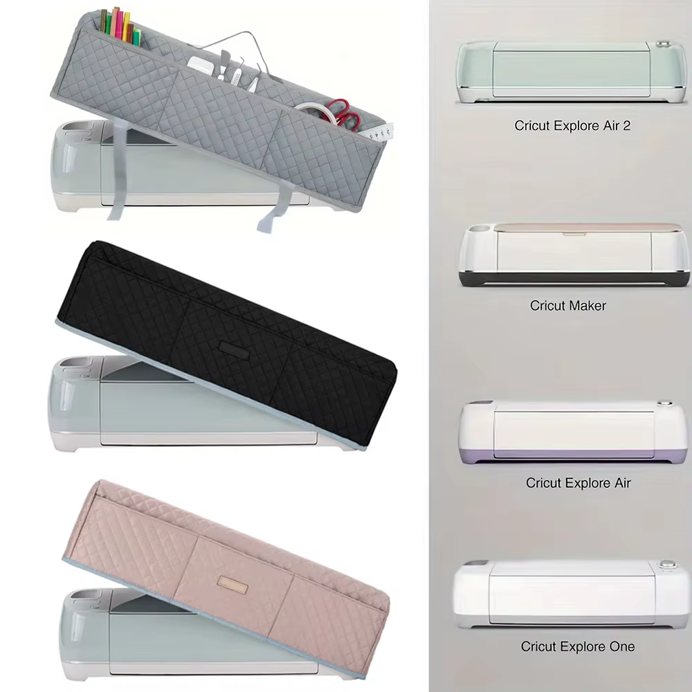 Housse de protection anti-poussière pour machine de découpe Cricut Maker Explore Air2 avec élastique large