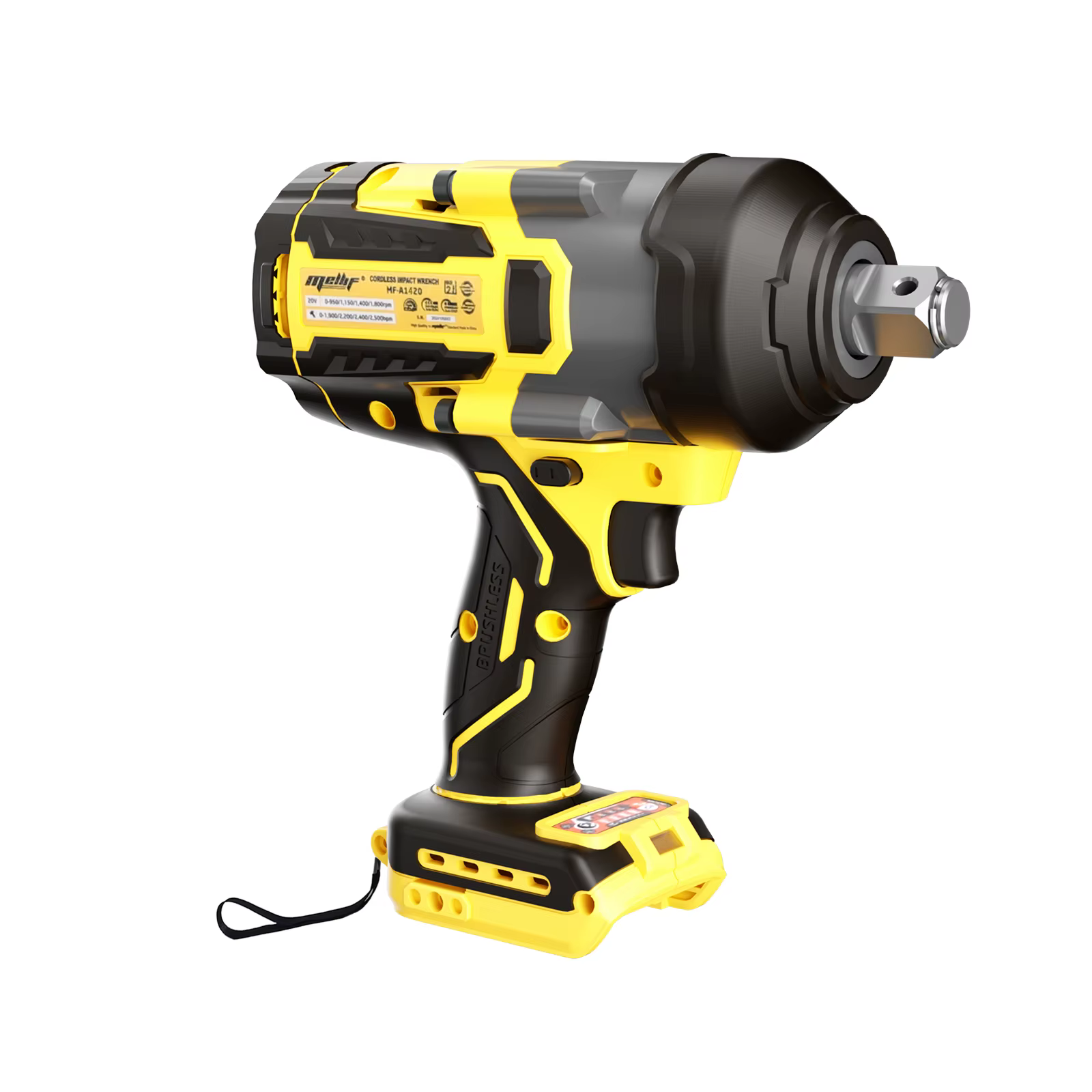 Clé à chocs électrique sans fil compatible avec la batterie Dewalt 18V 20V (sans