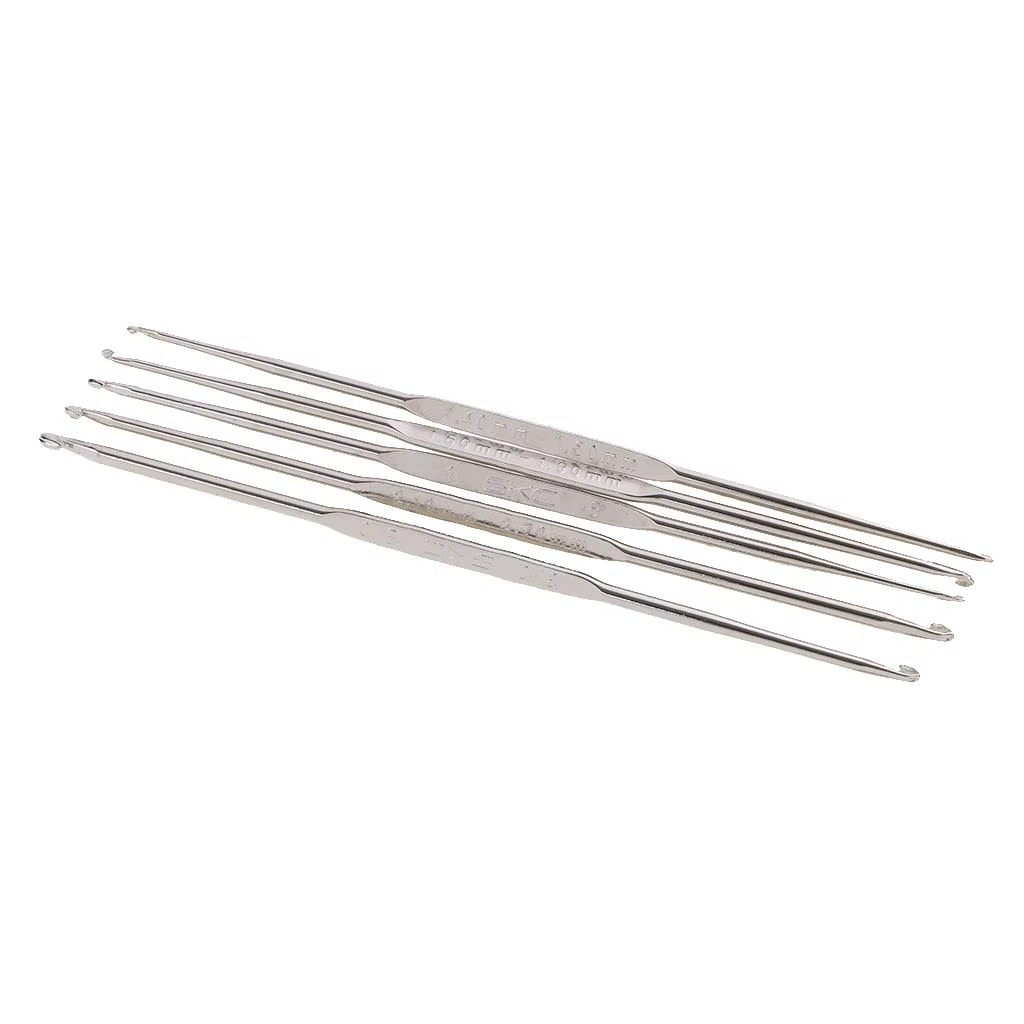 5 pièces taille 1.0 3.0mm Double tête tricot Crochet crochets ensemble Point
