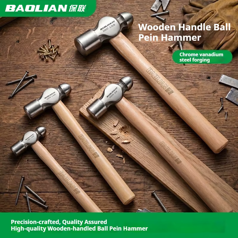 Marteau à tête sphérique BAOLIAN CRV avec manche en bois