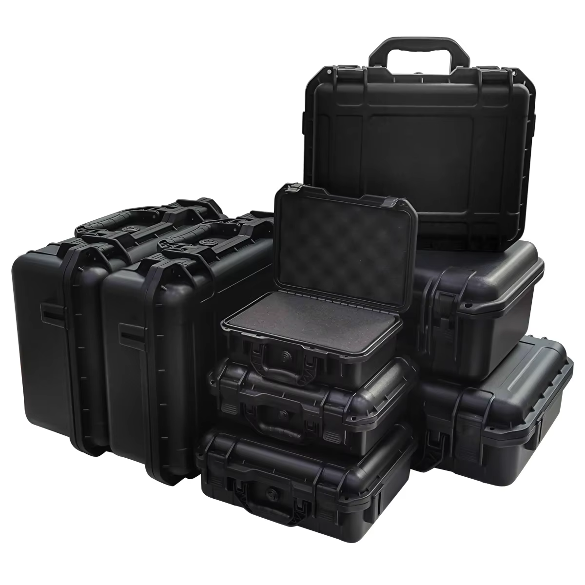 1 boîte à outils de protection robuste et étanche avec inserts éponge prédécoupées-plastique durable