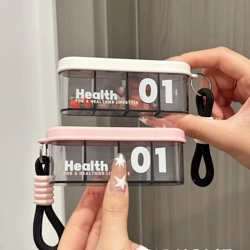 1PC Boîte à pilules portable avec compartiments