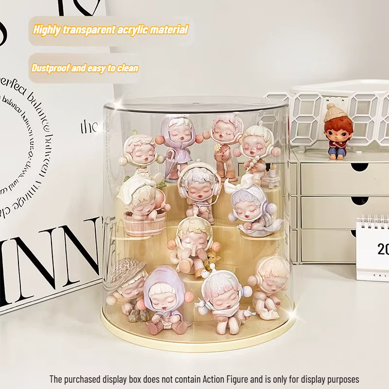 Mallette de rangement d'affichage en acrylique pour figurine d'action, boîte de rangement transparente anti-poussière pour figurines, boîte aveugle empilable, affichage étagé