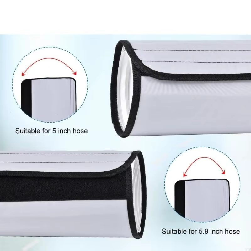 Manchette d'isolation à triple couche pour tuyau d'échappement du climatiseur portable Couverture d'évent conduit flexible