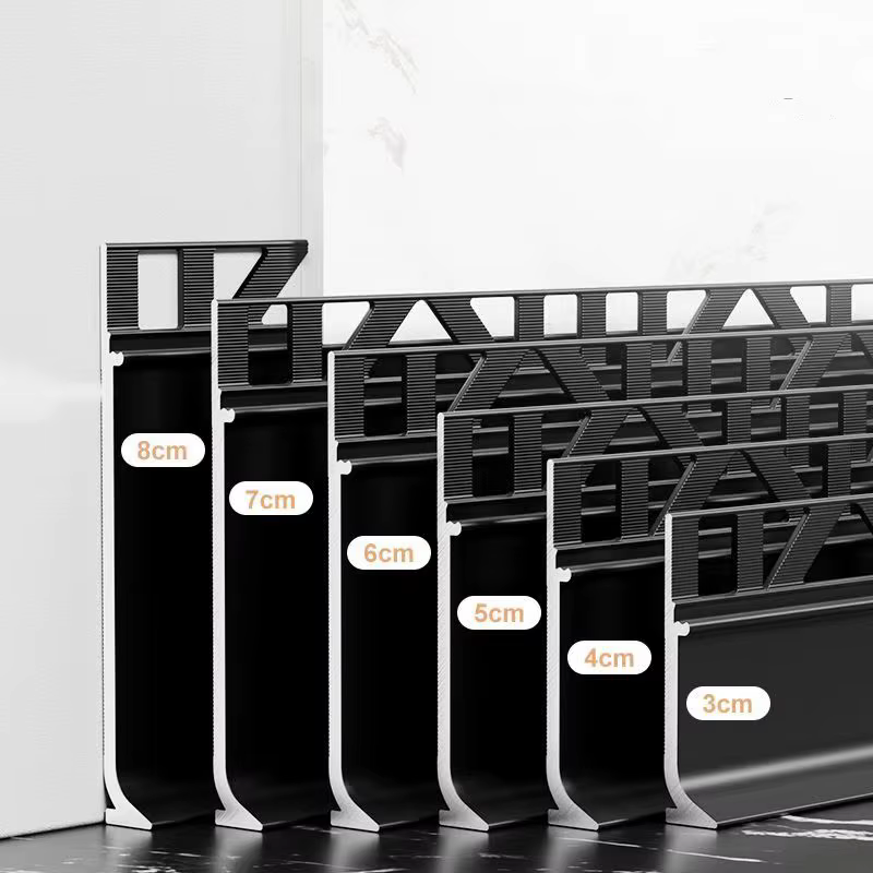 Profilé en aluminium encastré dissimulé pour plinthe en plâtre, coins, bandes lumineuses rigides, canaux linéaires pour décoration intérieure