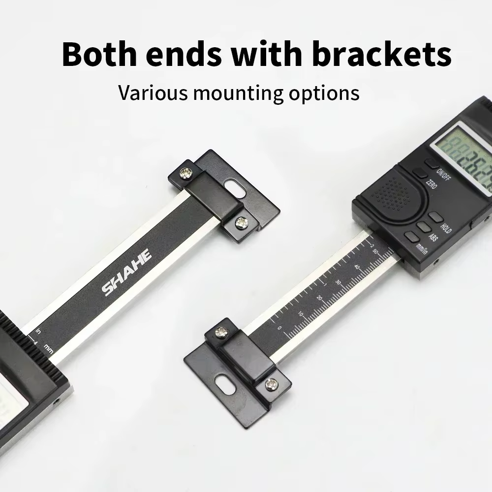 SHAHE 100/150/200/300 MM Étrier numérique vertical en acier inoxydable avec écran LCD – Outil de mesure
