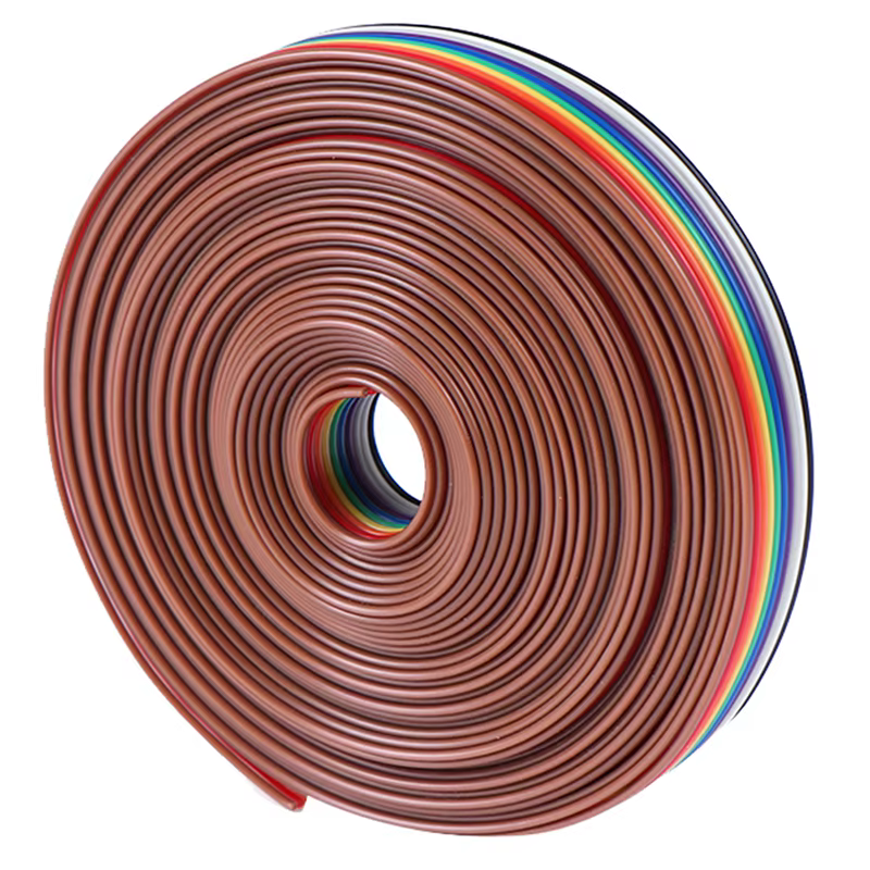 5 mètres 10P câble ruban câble 10 voies câble plat couleur arc-en-ciel ruban câble fil 5M