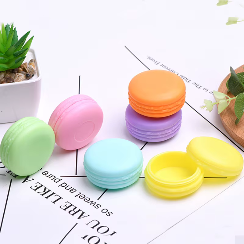 Conteneurs cosmétiques vides Macarons couleur bonbon