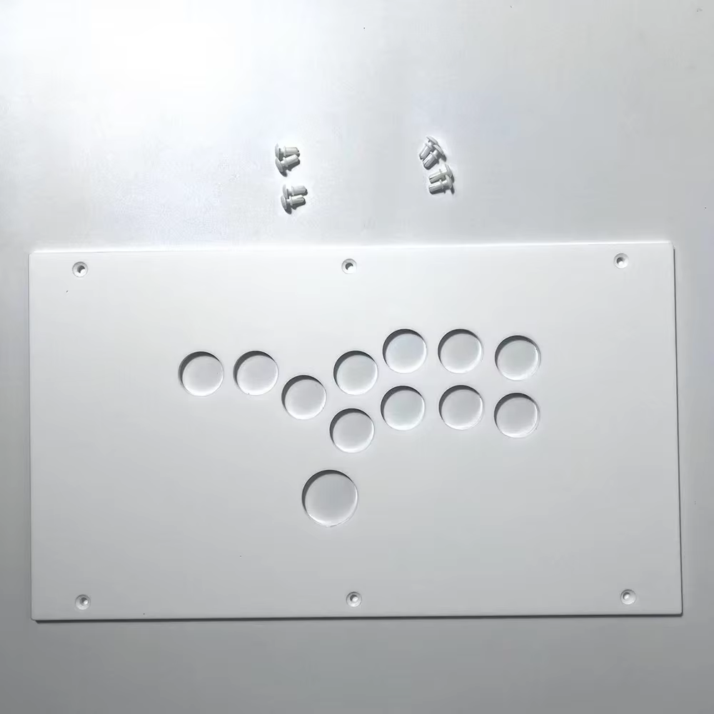 Panneau de Contrôleur d'Arcade DIY FightBox Personnalisé Série F 35cm x 20cm Style Hitbox Transparent Brillant Dépoli avec Vis