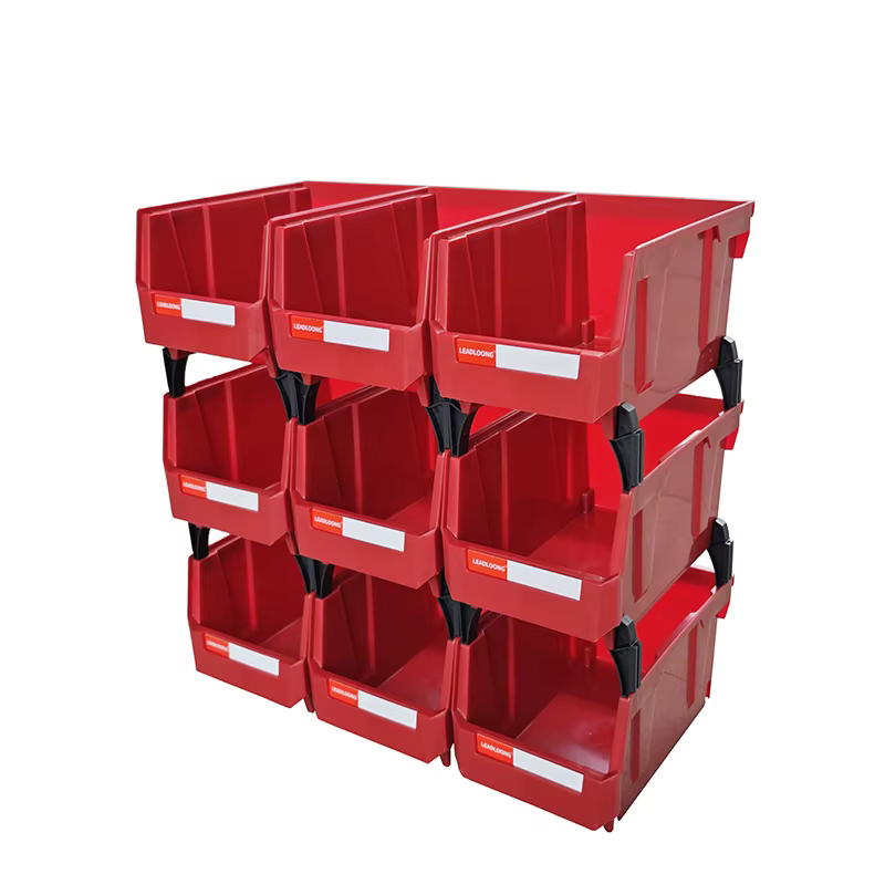 Bacs de rangement empilables en plastique