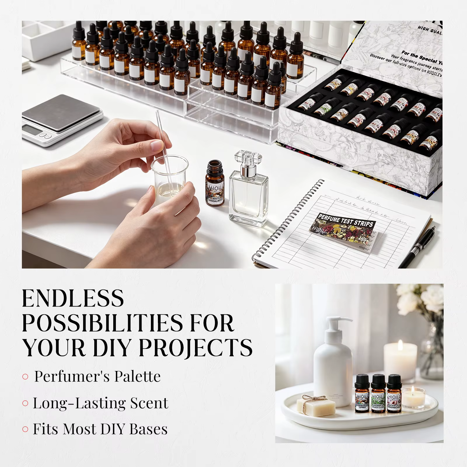 Coffret cadeau HIQILI, ensemble de 32 pièces, huile parfumée composite, pour filles et famille, pour diffuseur de parfum/humidificateur