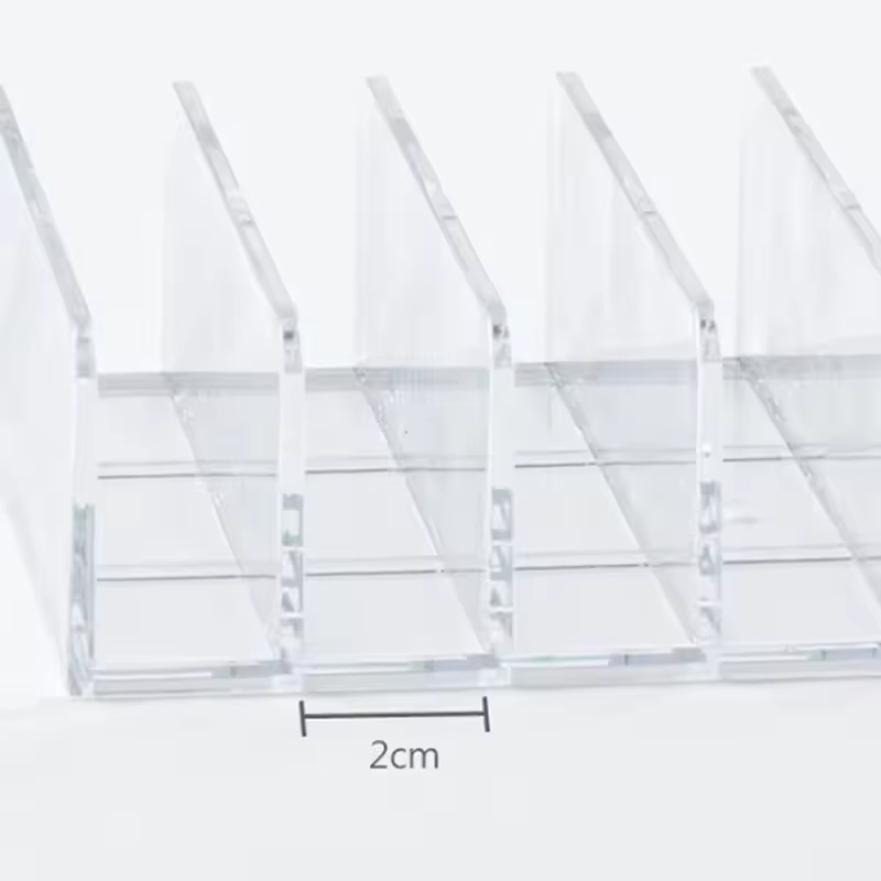 Boîte de rangement pour maquillage, étagère transparente à 7 compartiments, présentoir multi-cellules pour cosmétiques, fard à joues, fard à paupières, gain de place, durable