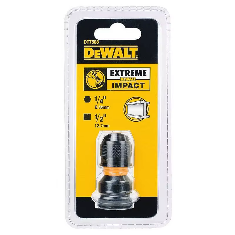 DEWALT DT7508-QZ adaptateur d'impact 1/4 "hexagonal à 1/2" forme carrée clé électrique antichoc tête de Conversion outil accessoires