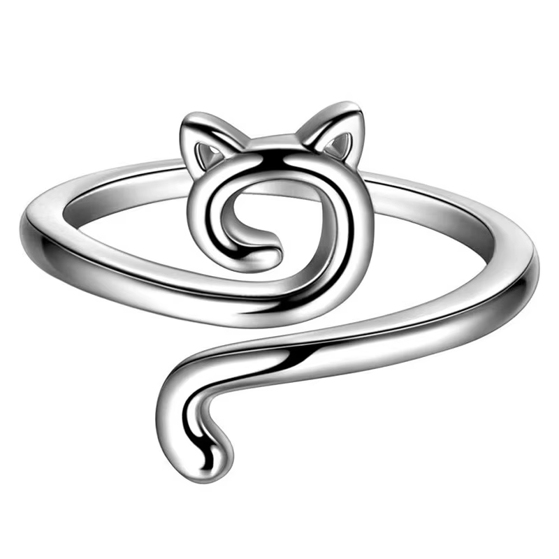 Anneau de fil de crochet d'oreille de chat