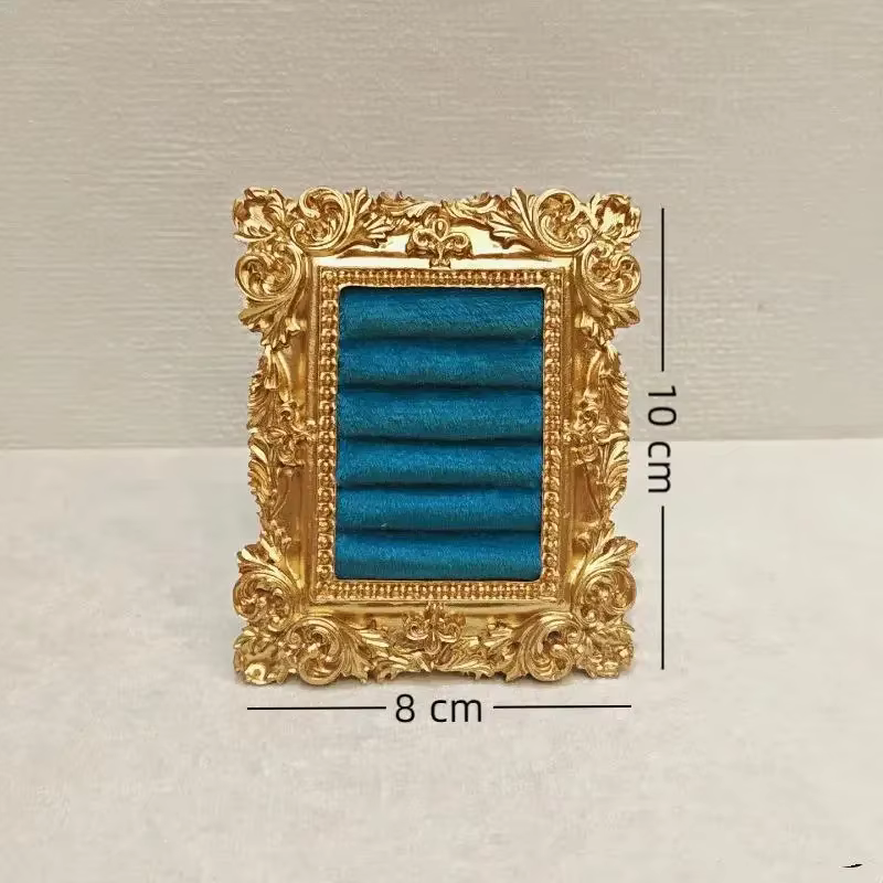 Support à bijoux carré de Style Antique pour bagues et boucles d'oreilles