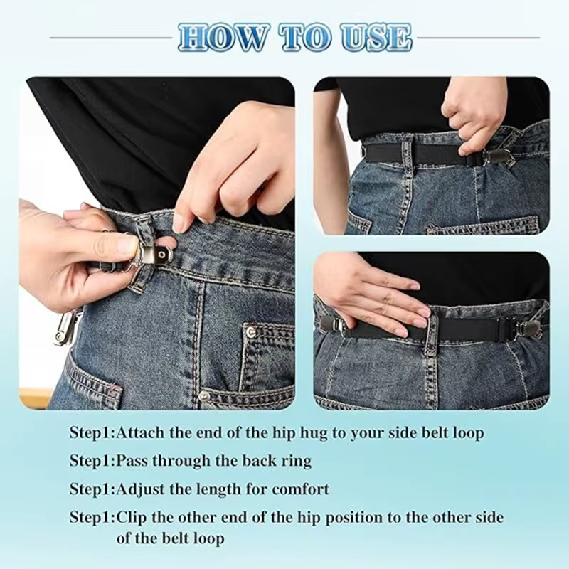 Clips de serrage de taille réglables