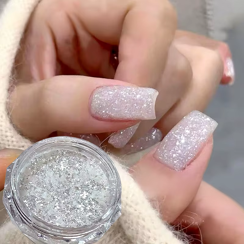 1 boîte de paillettes flocon de neige ultra-fines