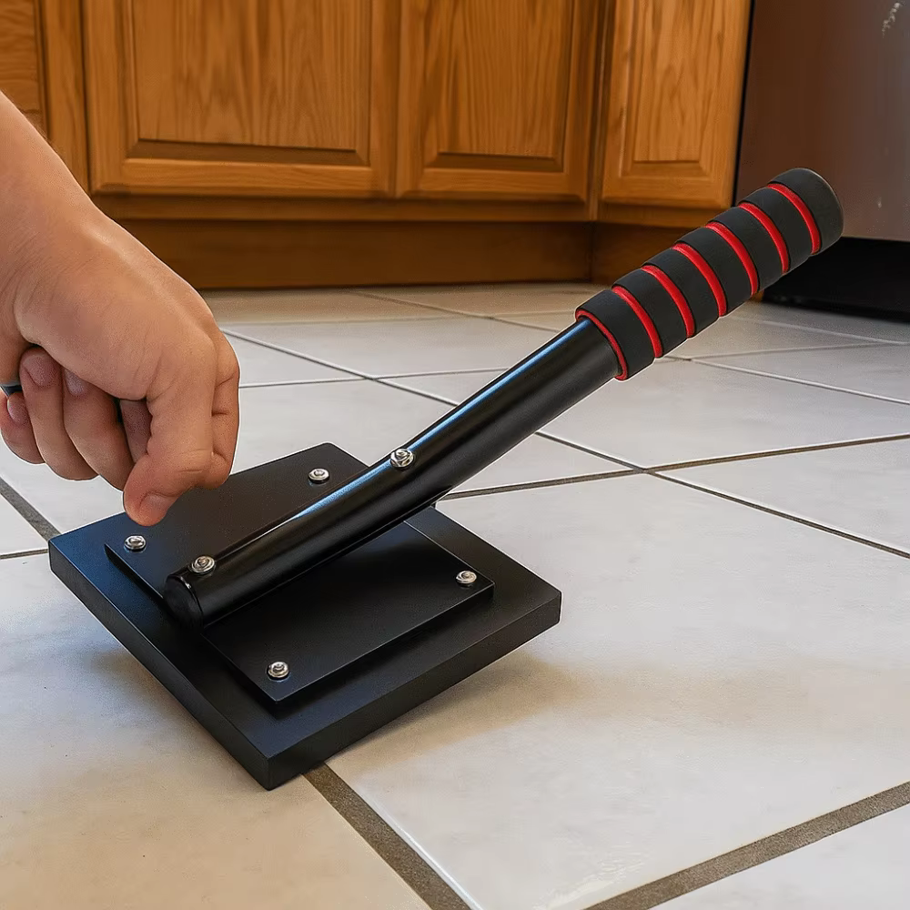 Marteau de carrelage ergonomique à base en bois et tête en caoutchouc