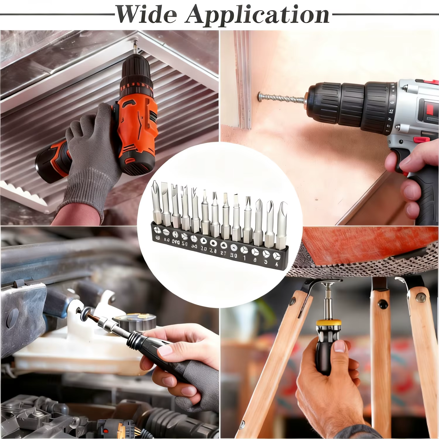 Kit de têtes de tournevis irrégulières de 1/4 pouce : outils en forme de Y
