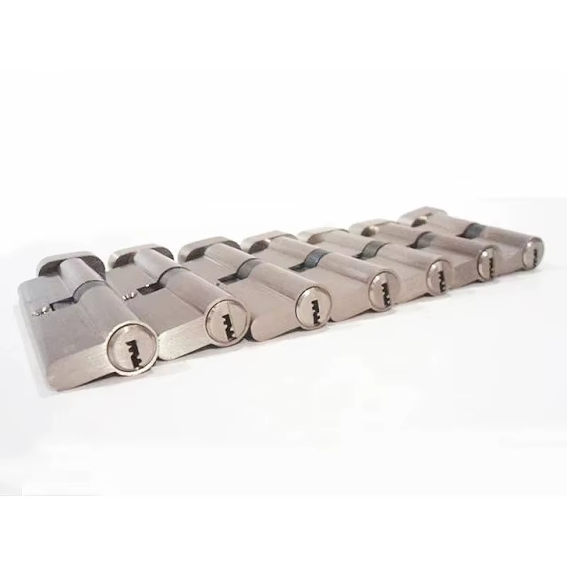 Cylindre de porte 55 60 65 70 75 80 85 90mm, cylindre de serrure de sécurité en cuivre, poignée intérieure pour chambre et salon, serrure à clé en laiton, 5 clés