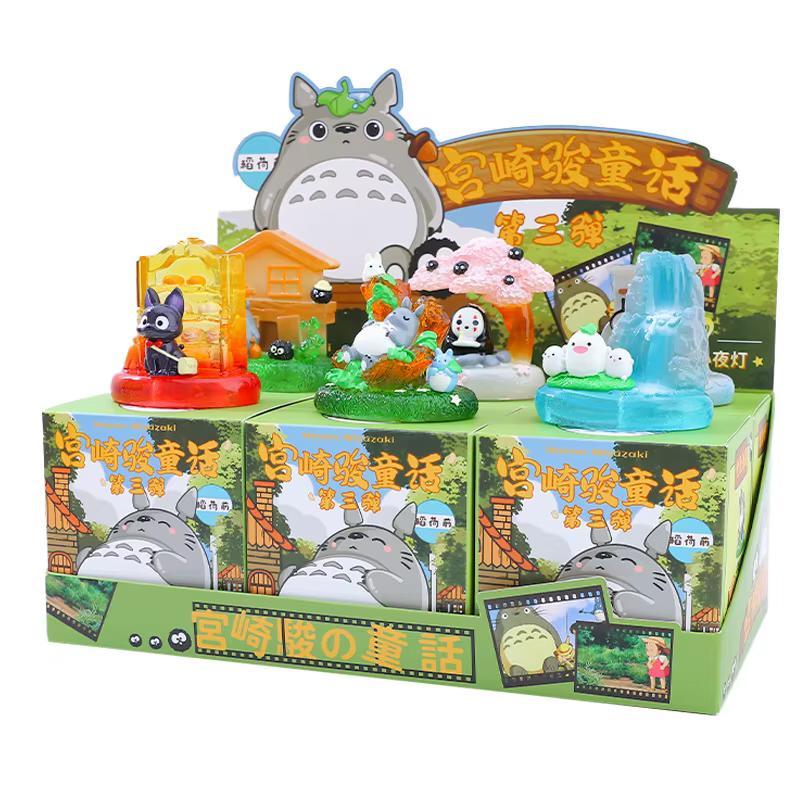 Nouvelle boîte à l'aveugle de contes de fées Miyazaki grand format de bureau transparent lumineux