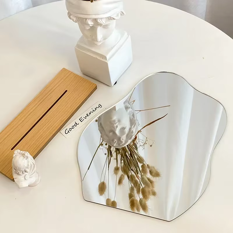Ins-Miroir de Maquillage en Acrylique Irrégulier