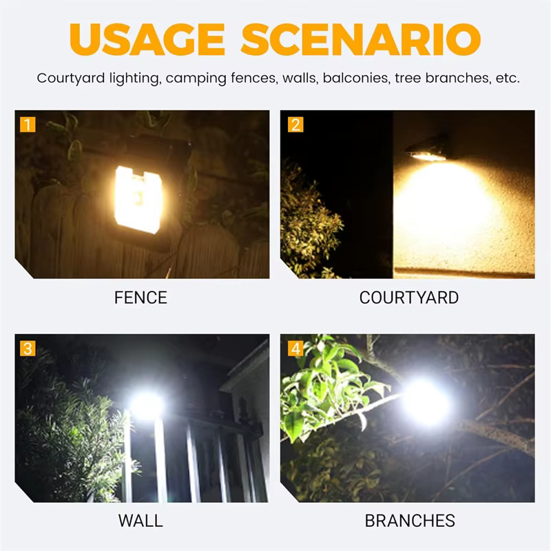 Lampes solaires à clipser pour l'extérieur
