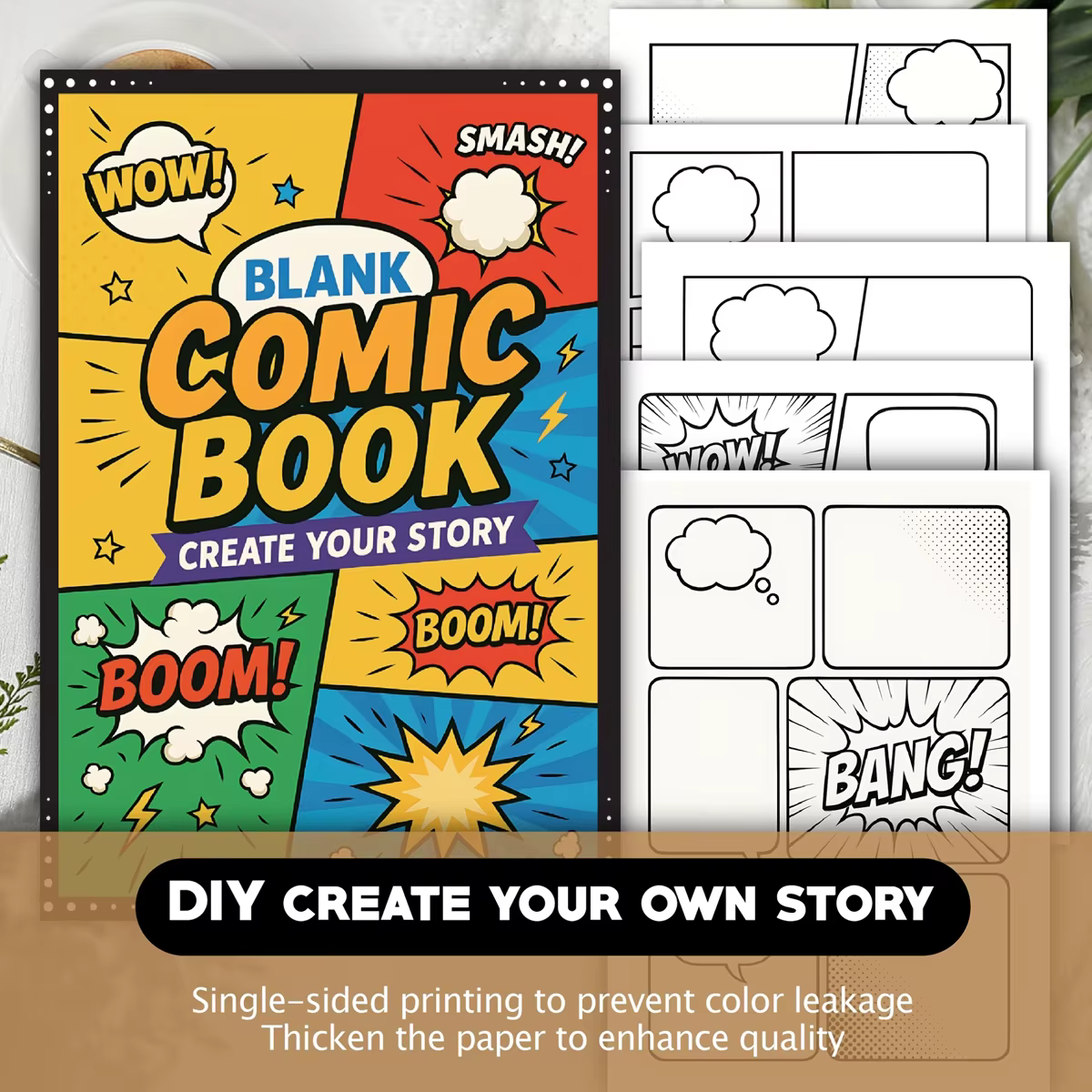 30 feuilles Manga carnet de croquis bande dessinée vierge bricolage livre de dessin modèle Multiple bulles de parole
