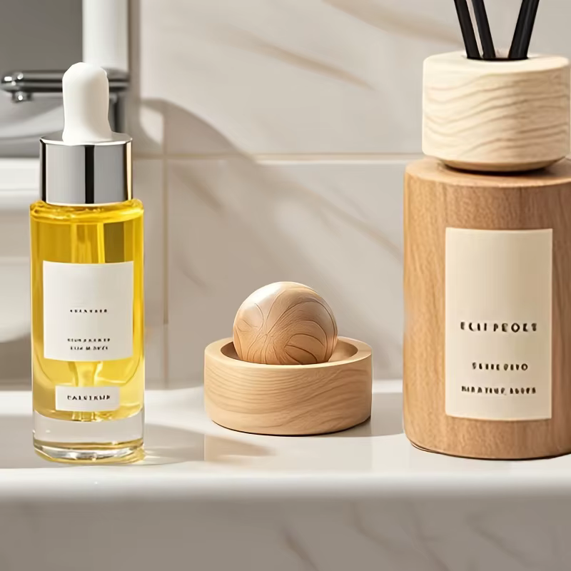 Diffuseur d'huiles essentielles pour voiture et maison – Mini diffuseur de parfum naturel mignon en bois adapté à la chambre à coucher, au salon et à la salle de bain