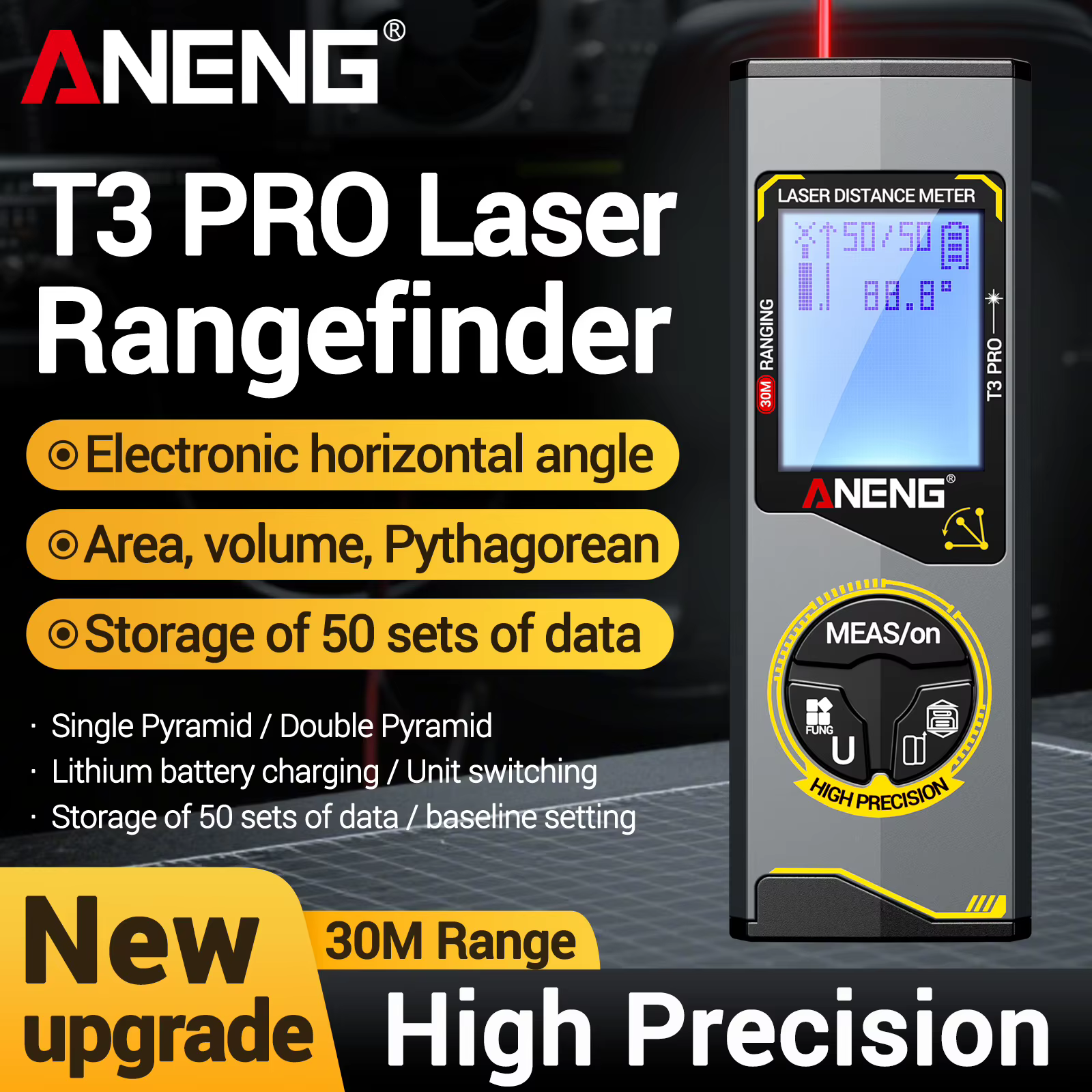 Télémètre laser ANENG T3 T3 Pro T5 T5 Pro 30M 50M