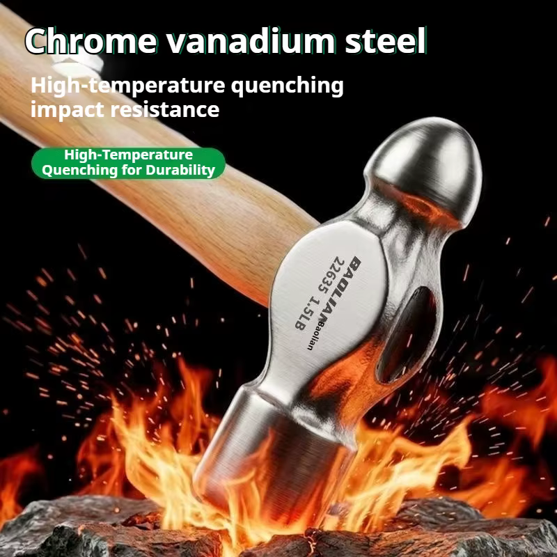 Marteau à tête sphérique BAOLIAN CRV avec manche en bois