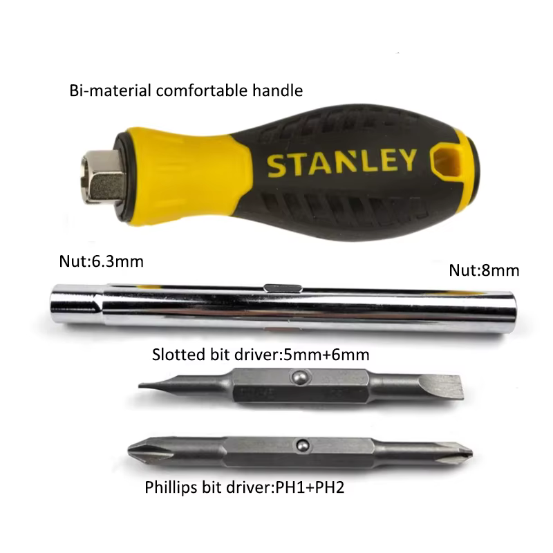 Kit de tournevis multifonction 6 en 1 Stanley 0-68-012