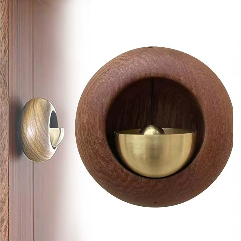 Sonnette d'entrée magnétique en bois