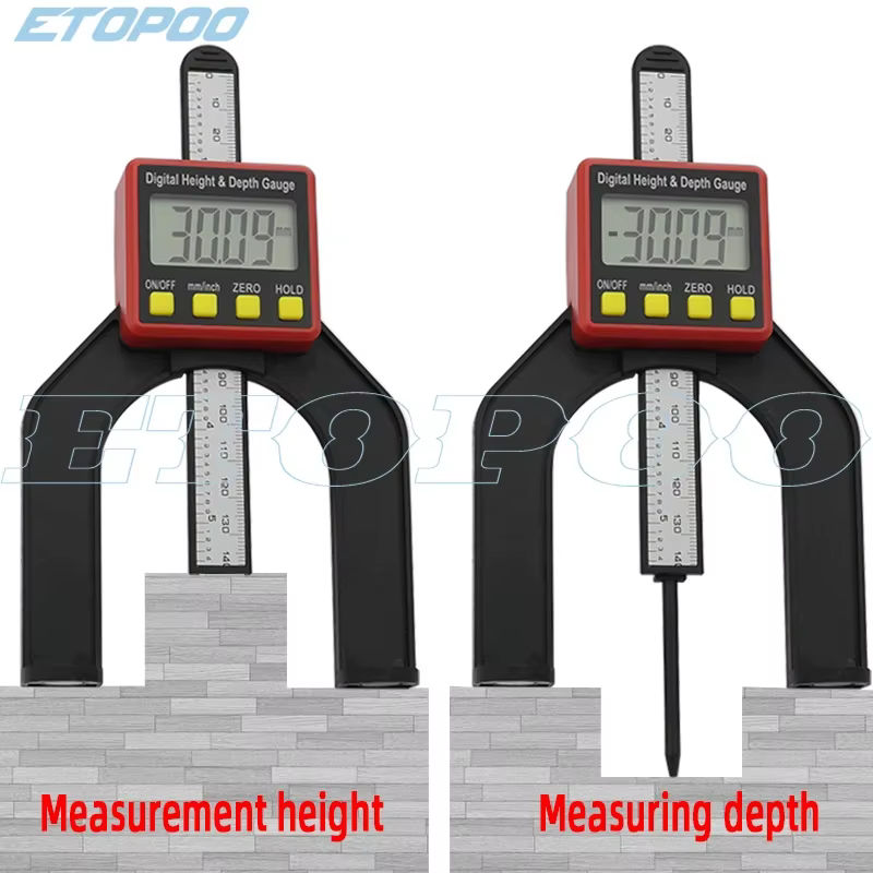 ETOPOO 80CMLCD magnétique auto-baste ouverture routeurs à main Instrument de mesure jauge de profondeur numérique