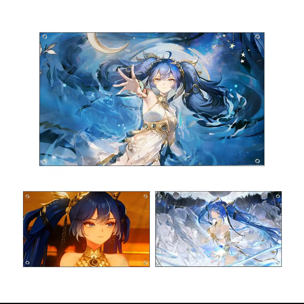 Wuthering Waves Iuno Flags – bannière artistique murale personnalisée