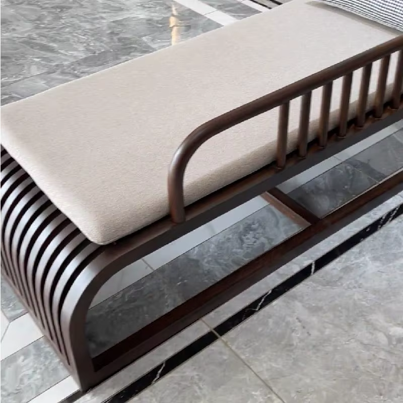 Tabouret Minimaliste Unique pour Chambre à Coucher, Pouf Nordique de Luxe, Tabouret Ergonomique en Bois pour Salon, Cuisine, Chambre, Camping, Meuble Tendance