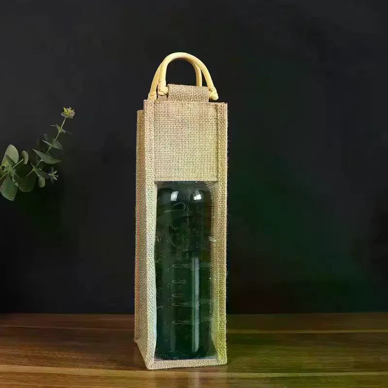 Sac à main pour vin rouge, boîte cadeau pour vin avec fenêtre et poignée, emballage pour bouteille simple/double, sacs pour champagne, cadeaux de mariage pour invités