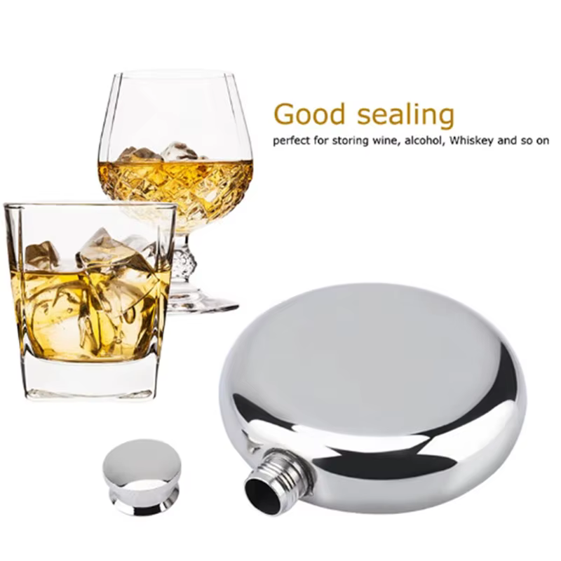 Bouteille de whisky à Vodka de 2/3/5/8Oz, flacons d'alcool, bouteille de vin ronde russe, cadeaux pour garçons d'honneur, flacon d'alcool, Pot d'alcool, accessoires