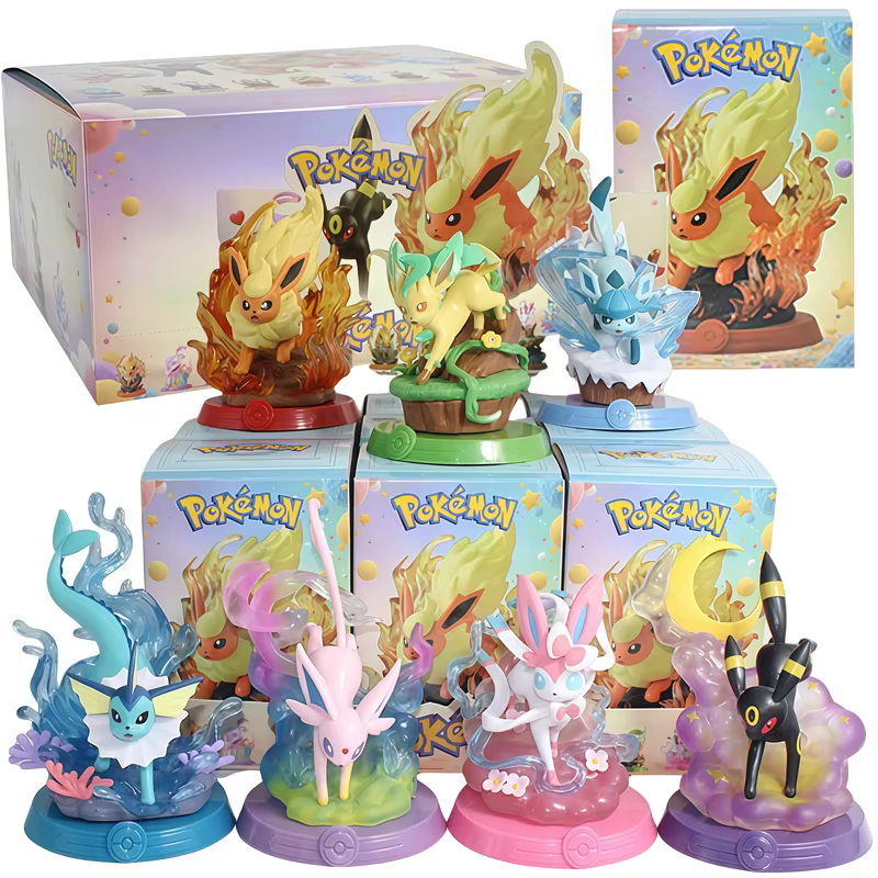 Figurine Pokemon Eeveelution Espeon Sylveon Glaceon Leafeon Vaporeon Umbreon Flareon