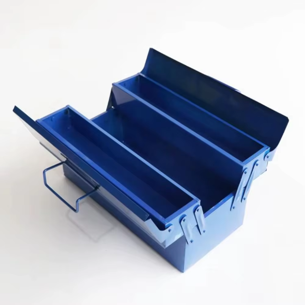 Boîte à outils métallique de grande capacité pour rangement embarqué