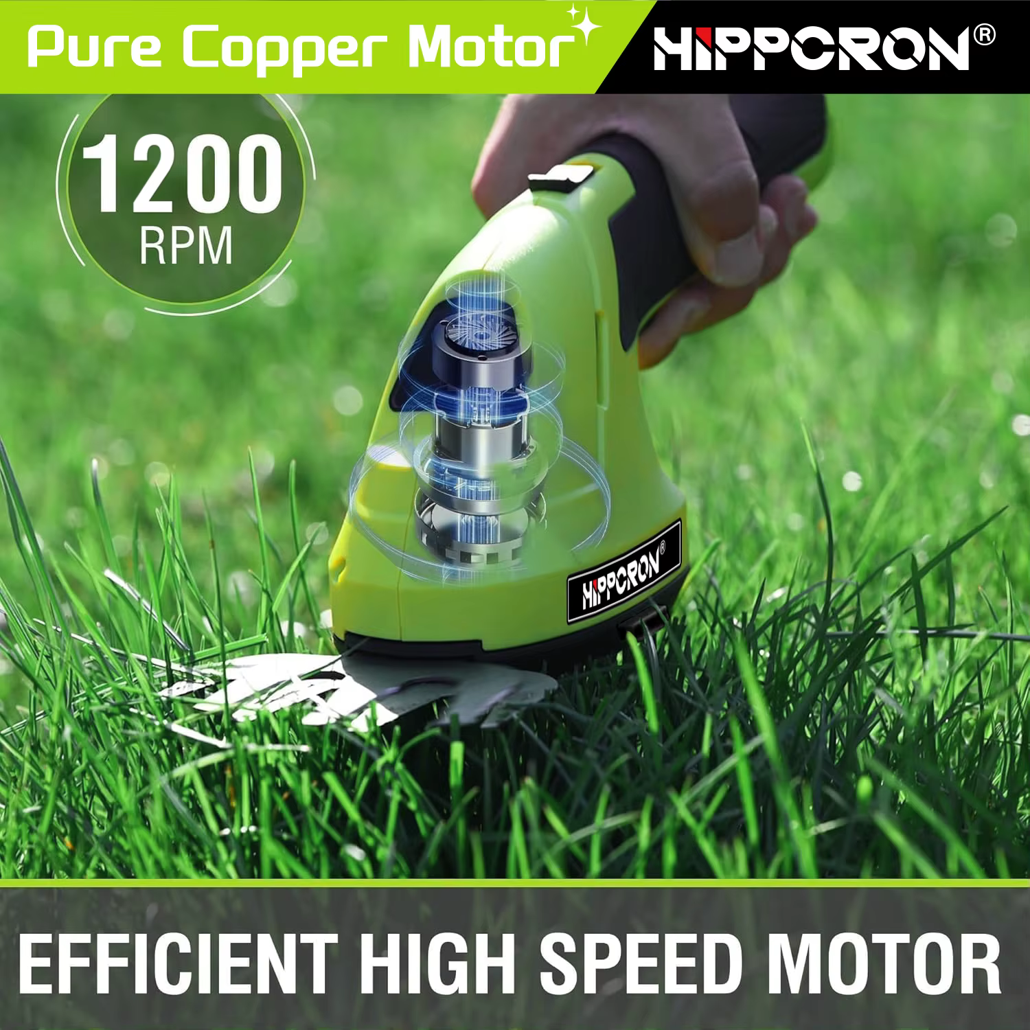 Hippcron Tondeuse à haies électrique portative 2-en-1