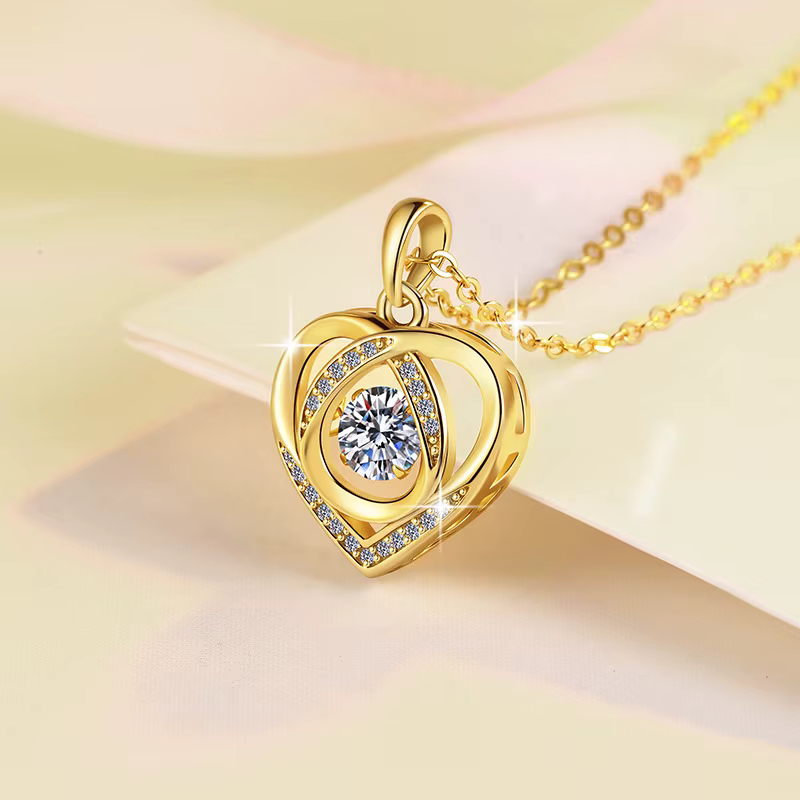 Cadeau de saint valentin 925 collier coeur en argent avec boîte pour femmes femme partie d'anniversaire fête des mères cadeaux de noël