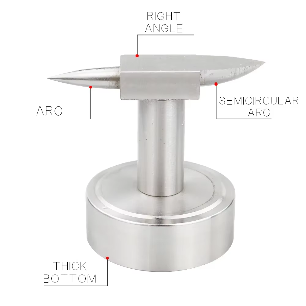 Outil professionnel d'établi en acier forgé d'enclume de bijoux à Double tête pour la fabrication d'anneaux de mise en métal et l'artisanat d'orfèvrerie