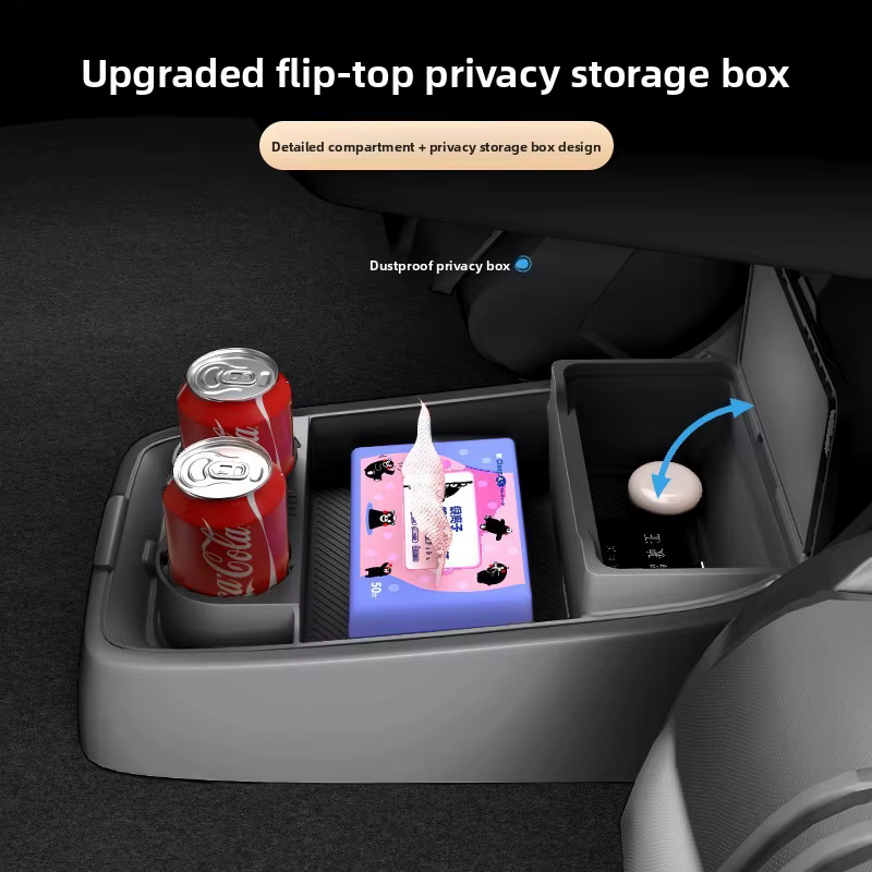 Boîte de rangement pour console inférieure compatible avec Exeed Sterra ET 2025, plateau antidérapant, organisation intérieure, accessoires pratiques pour l'intérieur de la voiture