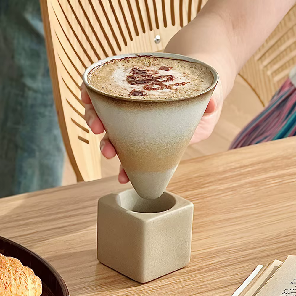 Tasse à café en céramique rétro créative de 200ML