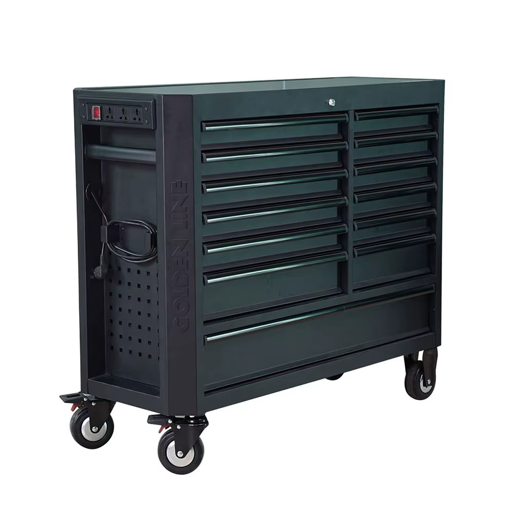 Chariot d'atelier robuste avec armoire à outils
