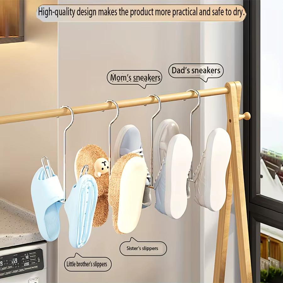 2 pièces ​ Étagère à chaussures en acier inoxydable